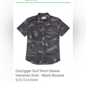 Kahala Short Sleeve Hawaiian Shirt - Black/Pink Print | Size XS
